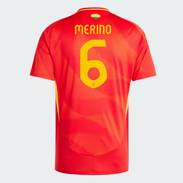 2024 Mikel Merino Spain Home Men's Soccer Jersey - Click Image to Close