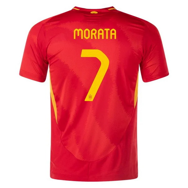 2024 Alvaro Morata Spain Home Men's Soccer Jersey