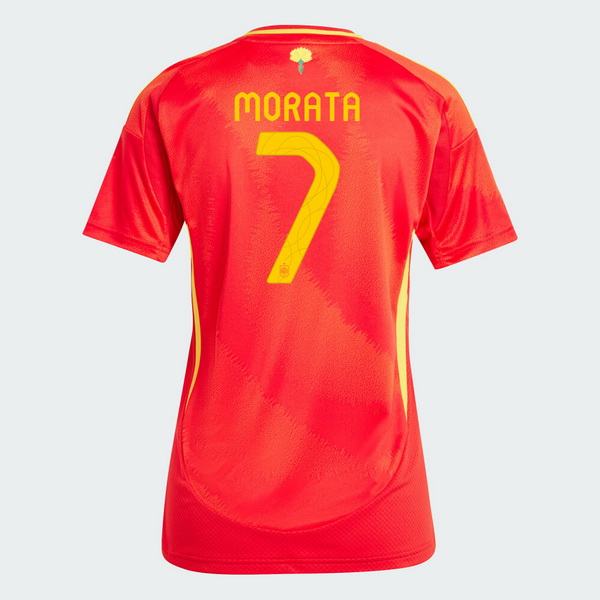2024 Alvaro Morata Spain Home Women's Soccer Jersey
