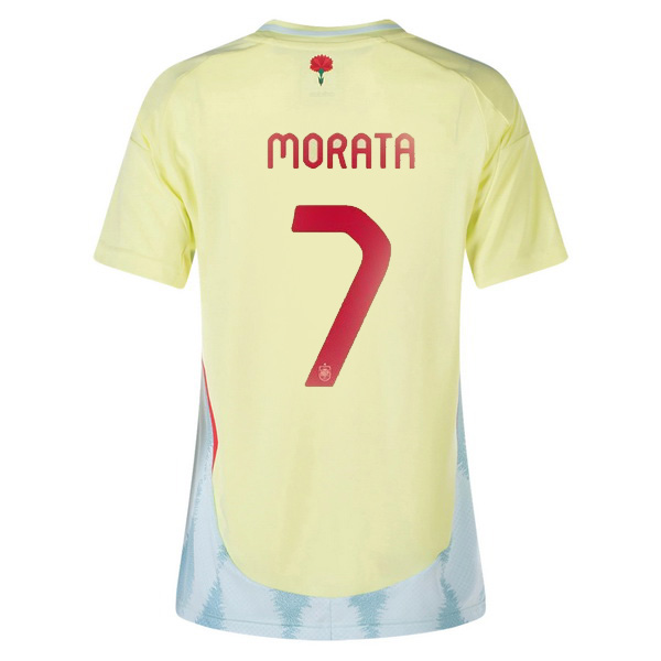 2024 Alvaro Morata Spain Away Women's Soccer Jersey - Click Image to Close