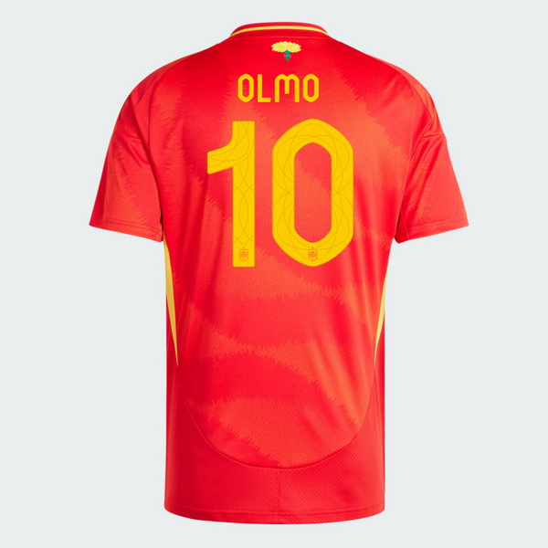 2024 Dani Olmo Spain Home Men's Soccer Jersey