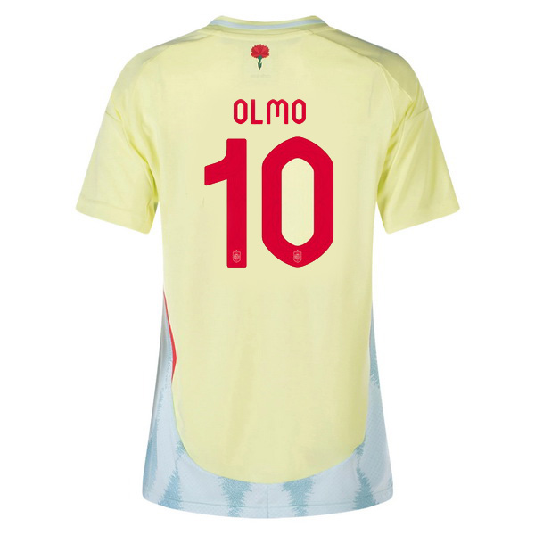 2024 Dani Olmo Spain Away Women's Soccer Jersey - Click Image to Close