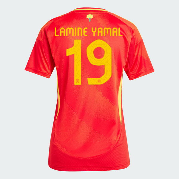 2024 Lamine Yamal Spain Home Women's Soccer Jersey - Click Image to Close