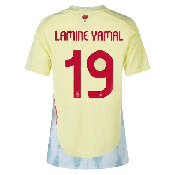2024 Lamine Yamal Spain Away Women's Soccer Jersey - Click Image to Close