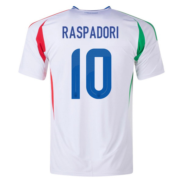 2024 Giacomo Raspadori Italy Away Men's Soccer Jersey - Click Image to Close