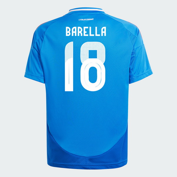 2024 Nicolo Barella Italy Home Men's Soccer Jersey
