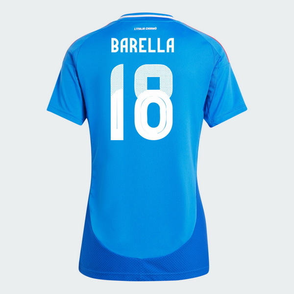 2024 Nicolo Barella Italy Home Women's Soccer Jersey