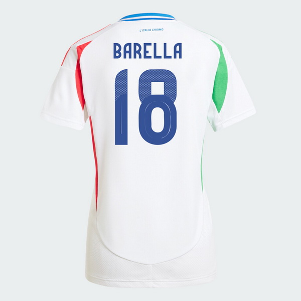 2024 Nicolo Barella Italy Away Women's Soccer Jersey