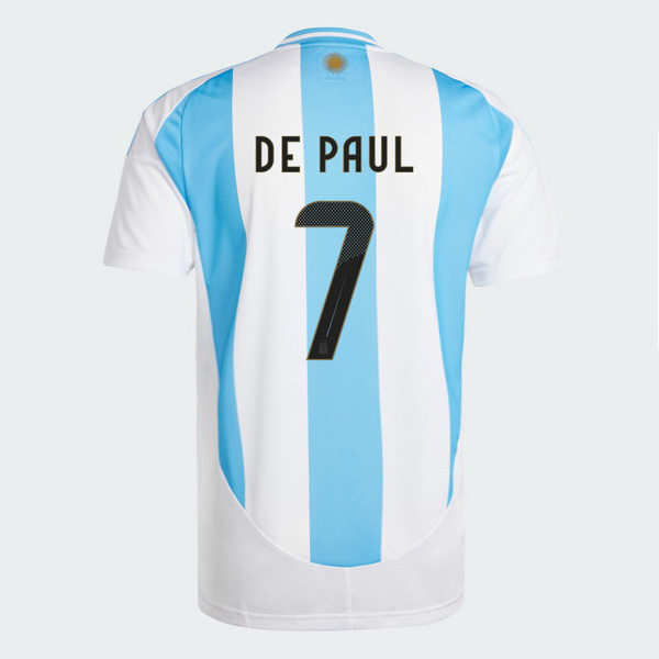 2024 Rodrigo de Paul Argentina Home Men's Soccer Jersey