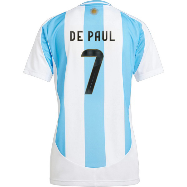 2024 Rodrigo de Paul Argentina Home Women's Soccer Jersey - Click Image to Close