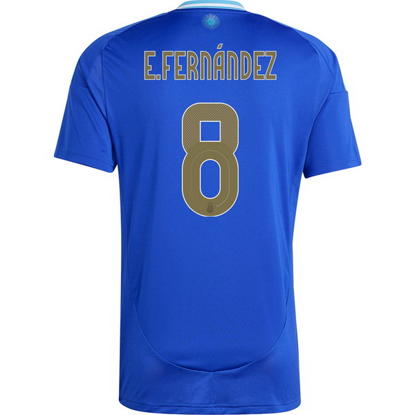 2024 Enzo Fernandez Argentina Away Men's Soccer Jersey - Click Image to Close