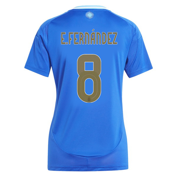 2024 Enzo Fernandez Argentina Away Women's Soccer Jersey - Click Image to Close