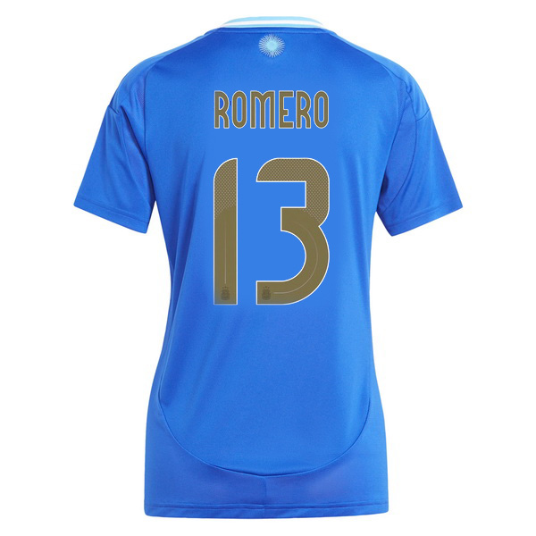 2024 Cristian Romero Argentina Away Women's Soccer Jersey