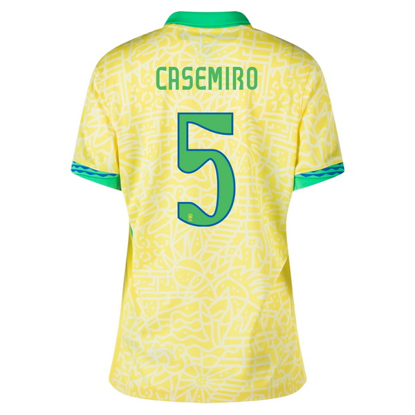 2024 Casemiro Brazil Home Women's Soccer Jersey