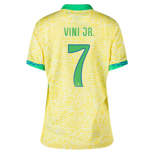 2024 Vinicius Junior Brazil Home Women's Soccer Jersey
