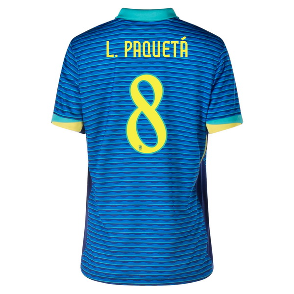 2024 Lucas Paqueta Brazil Away Women's Soccer Jersey - Click Image to Close