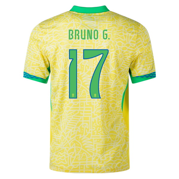 2024 Bruno Guimaraes Brazil Home Men's Soccer Jersey