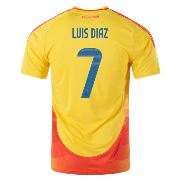 2024 Luis Diaz Colombia Home Men's Soccer Jersey - Click Image to Close
