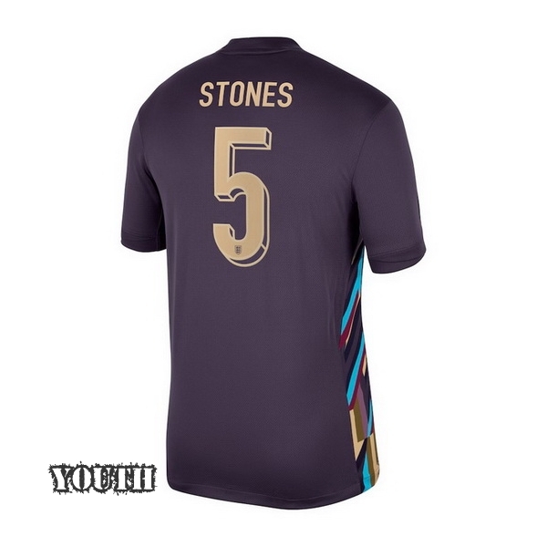 2024 John Stones England Away Youth Soccer Jersey - Click Image to Close