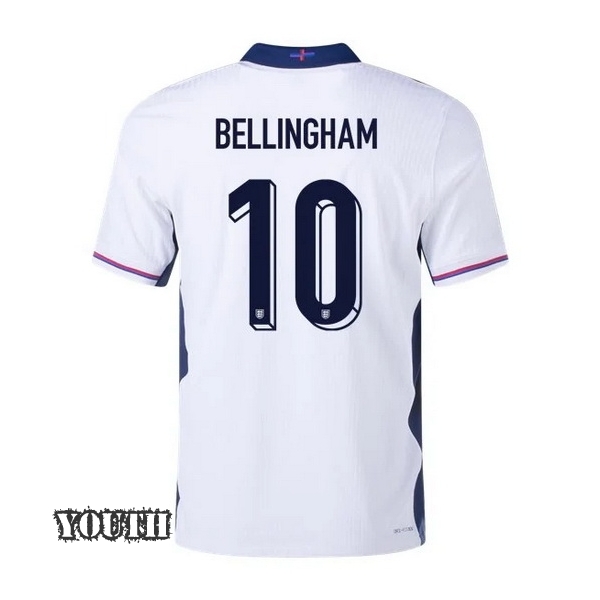 2024 Jude Bellingham England Home Youth Soccer Jersey