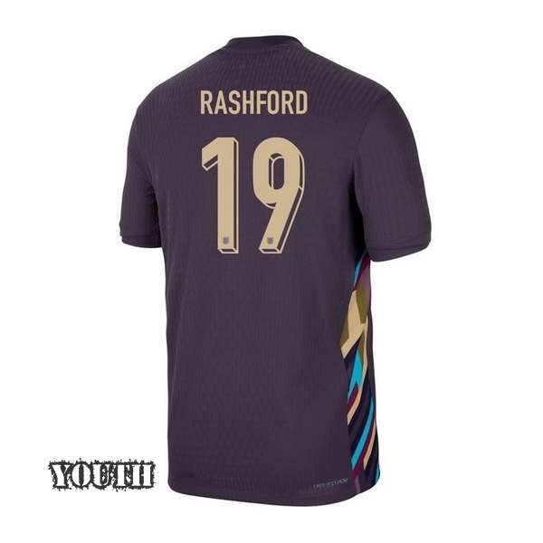 2024 Marcus Rashford England Away Youth Soccer Jersey - Click Image to Close