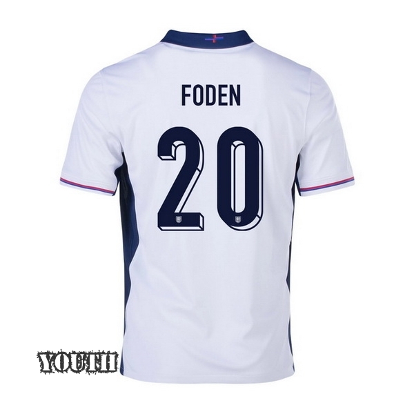 2024 Phil Foden England Home Youth Soccer Jersey