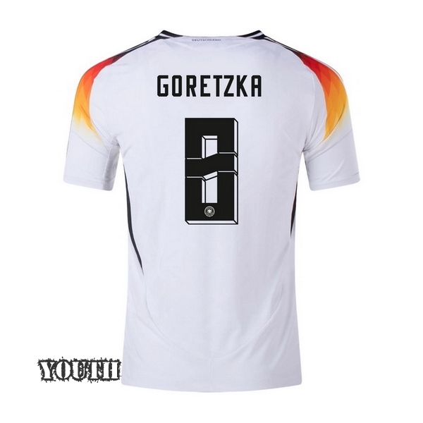 2024 Leon Goretzka Germany Away Youth Soccer Jersey