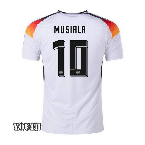 2024 Jamal Musiala Germany Away Youth Soccer Jersey