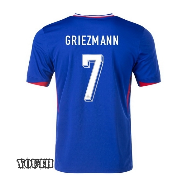 2024 Antoine Griezmann France Home Youth Soccer Jersey
