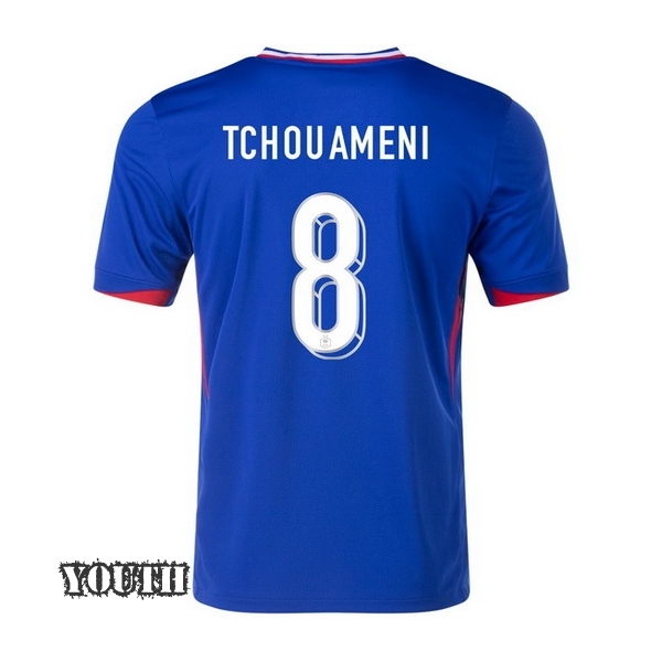 2024 Aurelien Tchouameni France Home Youth Soccer Jersey