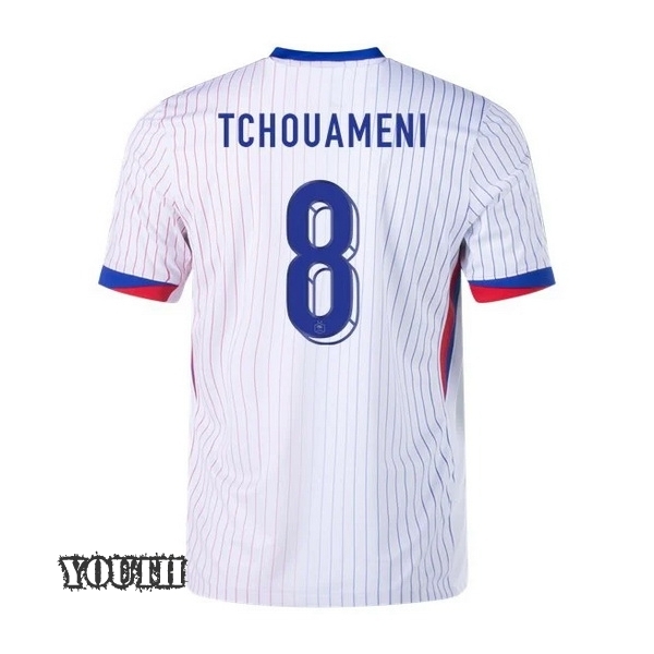2024 Aurelien Tchouameni France Away Youth Soccer Jersey