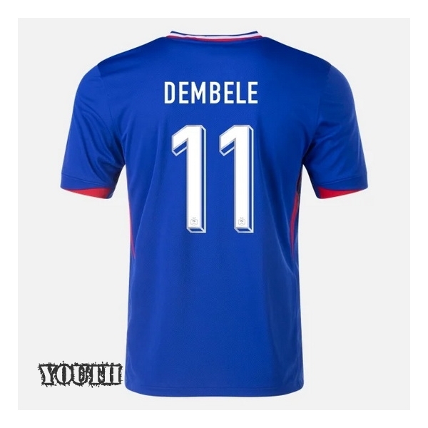 2024 Ousmane Dembele France Home Youth Soccer Jersey - Click Image to Close