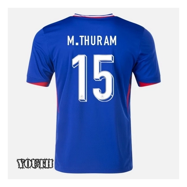 2024 Marcus Thuram France Home Youth Soccer Jersey