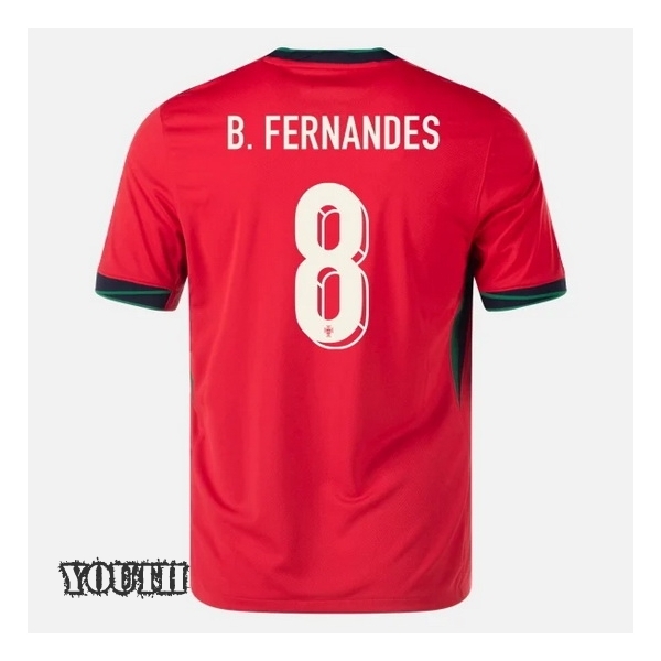2024 Bruno Fernandes Portugal Home Youth Soccer Jersey