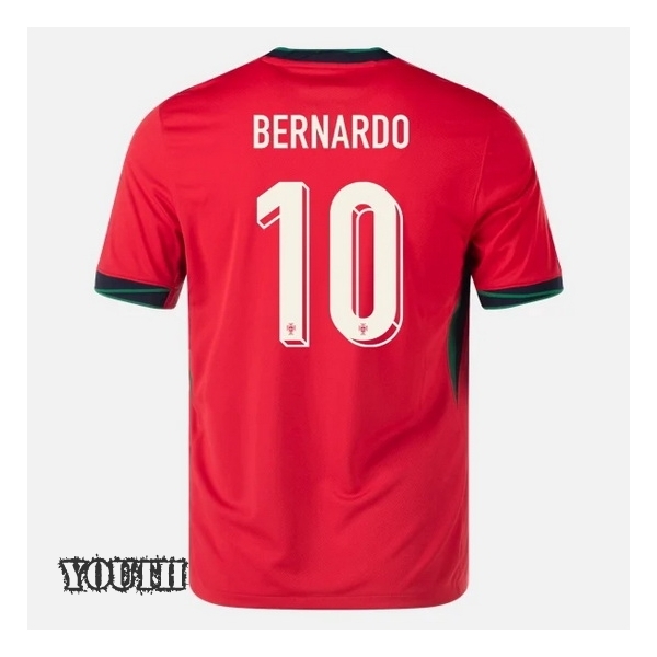 2024 Bernardo Silva Portugal Home Youth Soccer Jersey - Click Image to Close