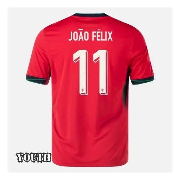 2024 Joao Felix Portugal Home Youth Soccer Jersey