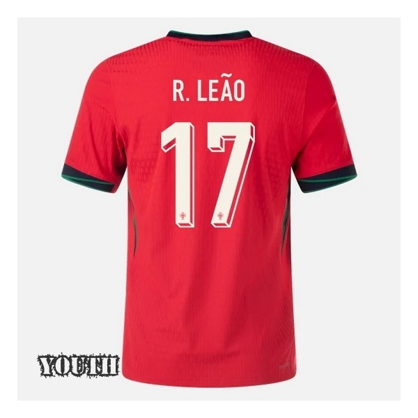2024 Rafael Leao Portugal Home Youth Soccer Jersey - Click Image to Close