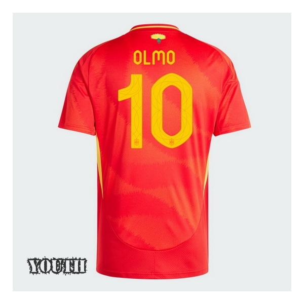 2024 Dani Olmo Spain Home Youth Soccer Jersey - Click Image to Close