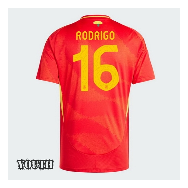 2024 Rodrygo Spain Home Youth Soccer Jersey
