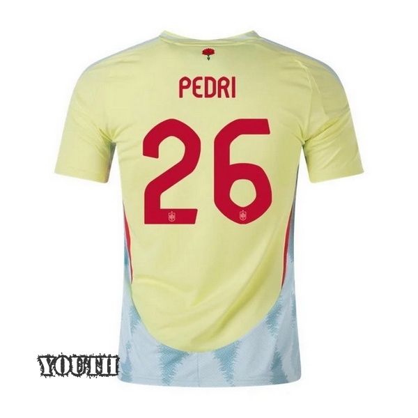 2024 Pedri Spain Away Youth Soccer Jersey - Click Image to Close
