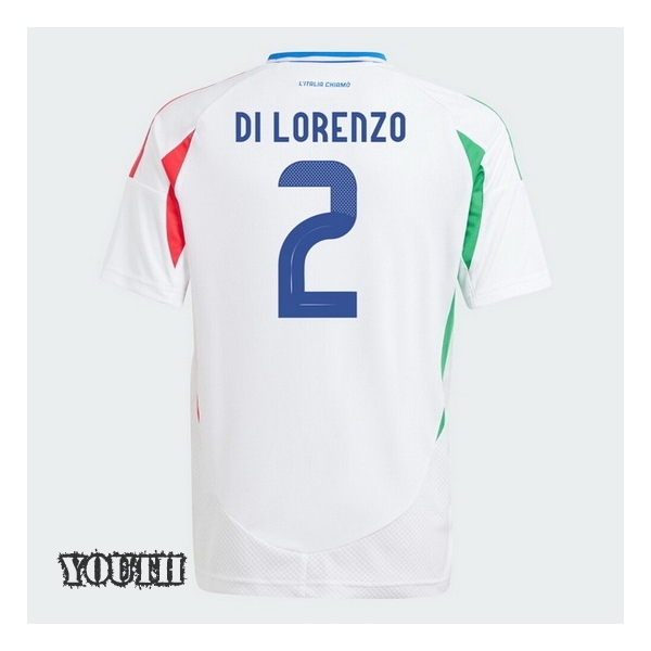 2024 Giovanni Di Lorenzo Italy Away Youth Soccer Jersey - Click Image to Close