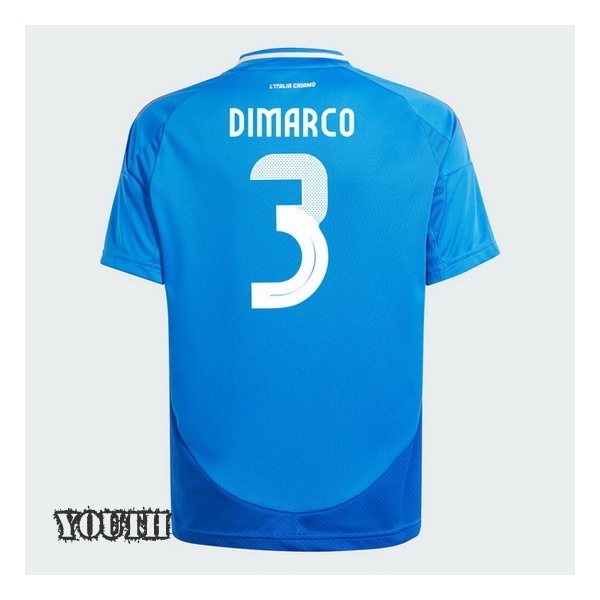 2024 Federico Dimarco Italy Home Youth Soccer Jersey