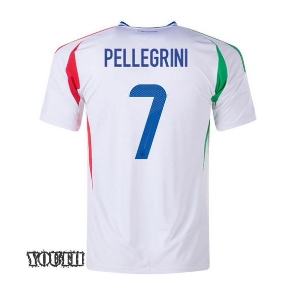 2024 Lorenzo Pellegrini Italy Away Youth Soccer Jersey - Click Image to Close