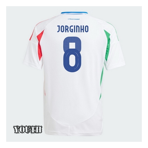 2024 Jorginho Italy Away Youth Soccer Jersey