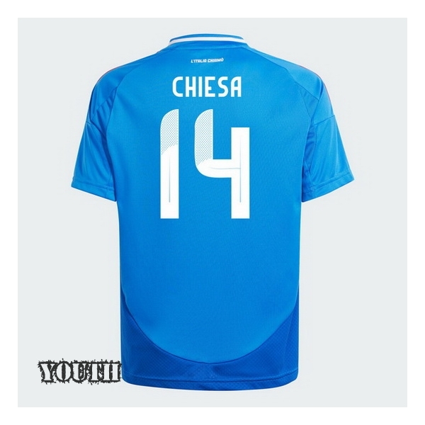 2024 Federico Chiesa Italy Home Youth Soccer Jersey