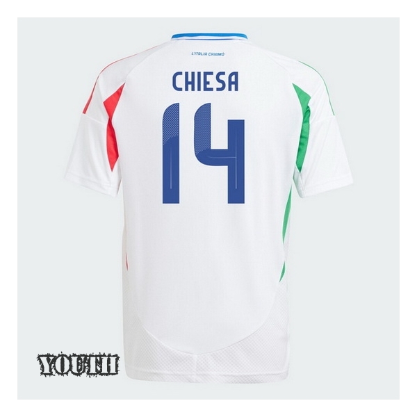 2024 Federico Chiesa Italy Away Youth Soccer Jersey - Click Image to Close