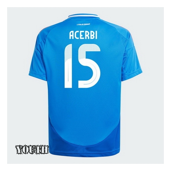2024 Francesco Acerbi Italy Home Youth Soccer Jersey - Click Image to Close