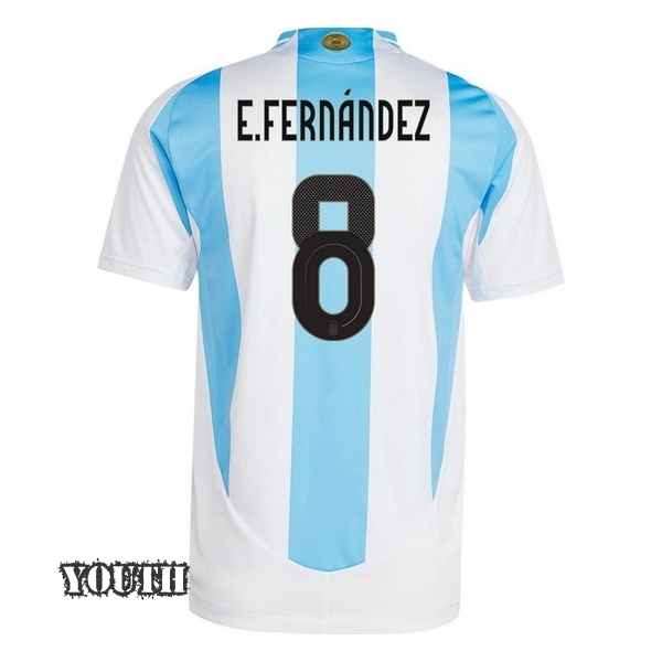 2024 Enzo Fernandez Argentina Home Youth Soccer Jersey