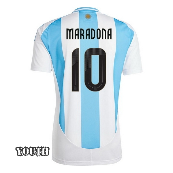 2024 Diego Maradona Argentina Home Youth Soccer Jersey