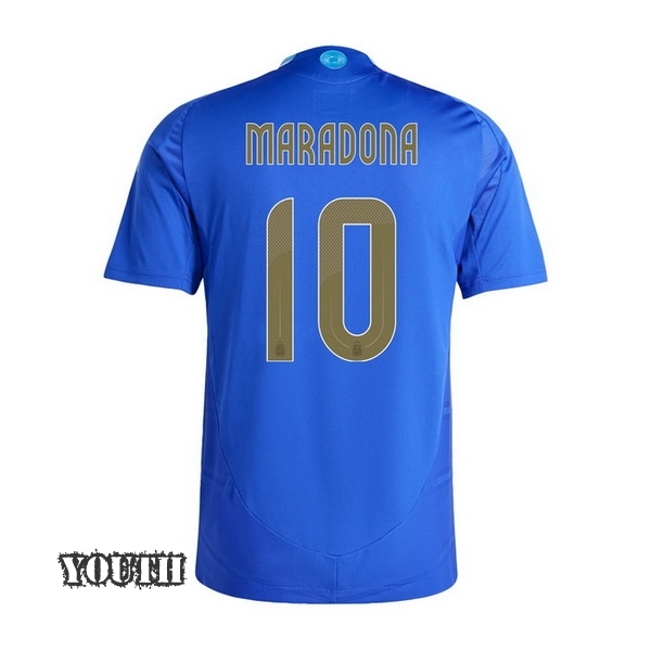 2024 Diego Maradona Argentina Away Youth Soccer Jersey